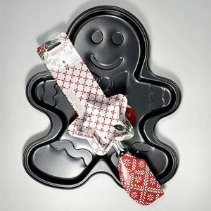 Gingerbread Boy Cookie Pan and Spatula & Cookie Cutter Set